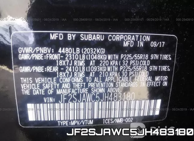 JF2SJAWC5JH483180 фото 10