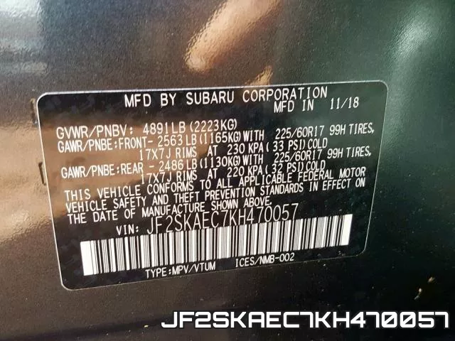 JF2SKAEC7KH470057 фото 2