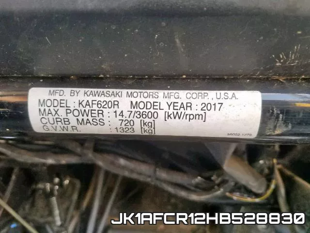 JK1AFCR12HB528830 фото 2