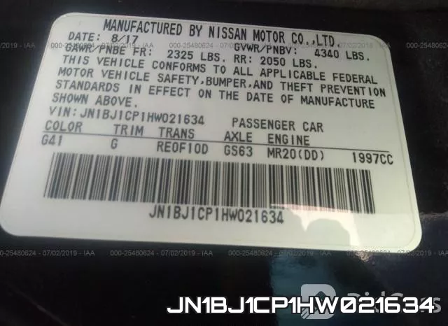 JN1BJ1CP1HW021634 фото 10
