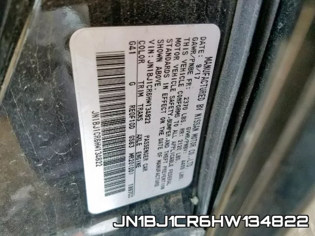 JN1BJ1CR6HW134822 фото 2