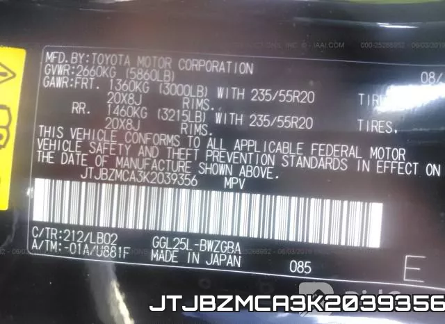 JTJBZMCA3K2039356 фото 10