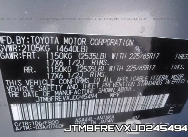 JTMBFREVXJD245494 фото 10