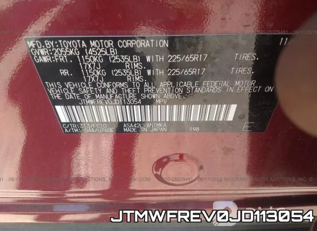 JTMWFREV0JD113054 фото 10