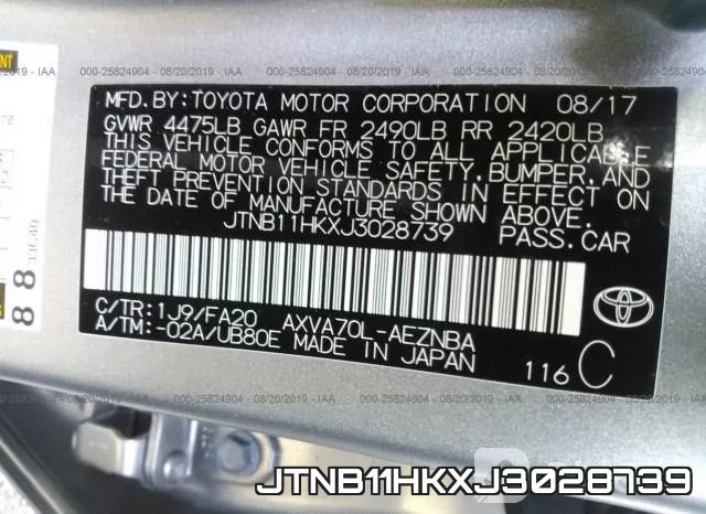 JTNB11HKXJ3028739 фото 10