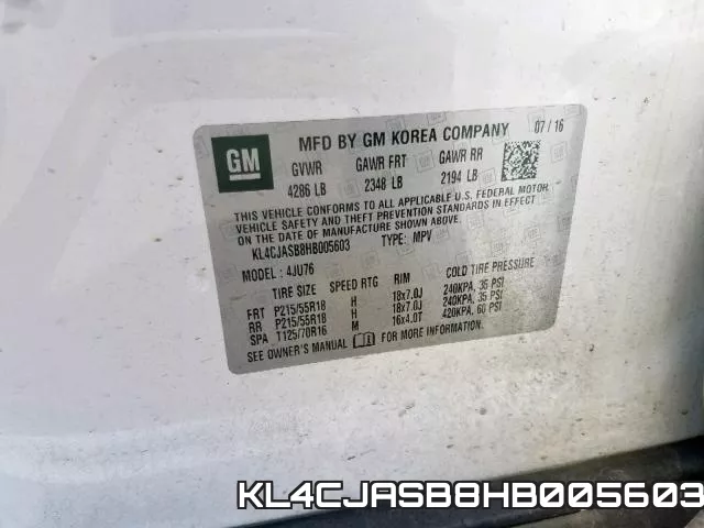 KL4CJASB8HB005603 фото 2