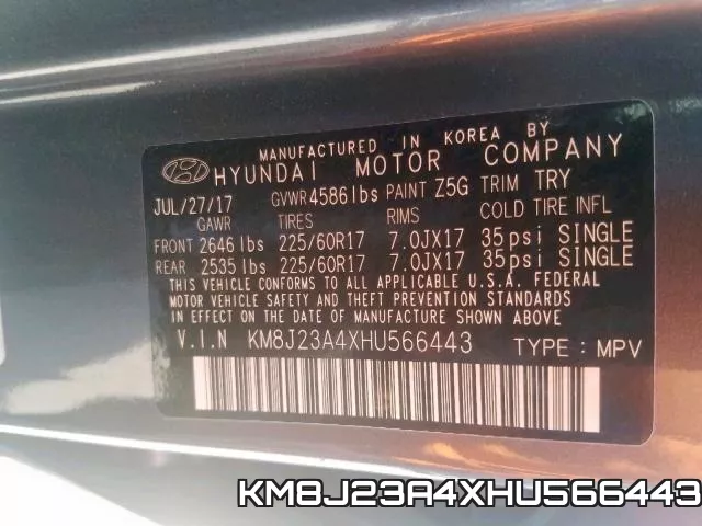 KM8J23A4XHU566443 фото 2