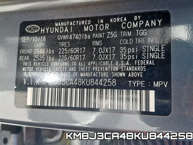 KM8J3CA48KU844258 фото 2