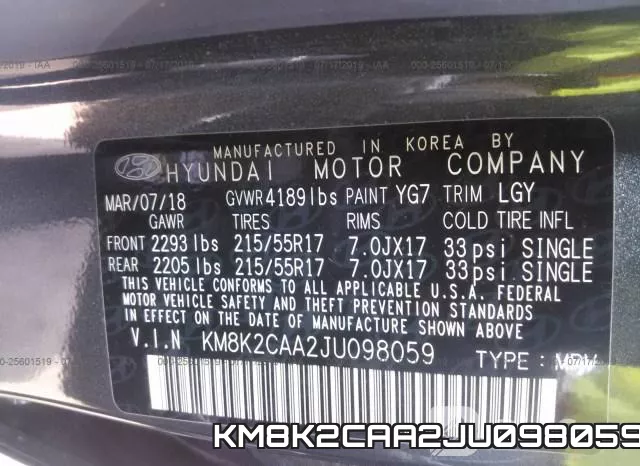 KM8K2CAA2JU098059 фото 10