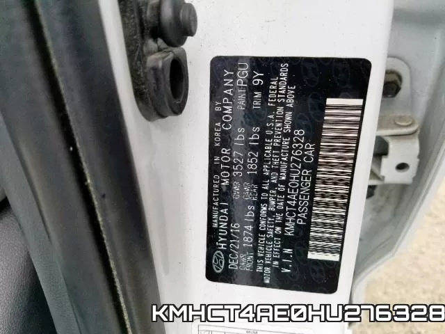 KMHCT4AE0HU276328 фото 2