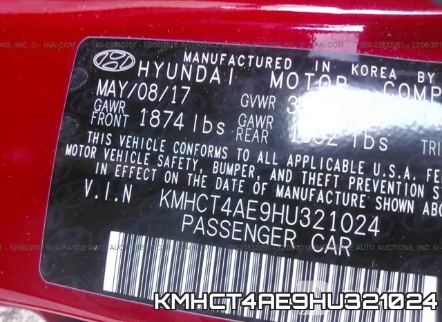 KMHCT4AE9HU321024 фото 10