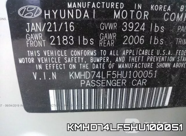 KMHD74LF5HU100051 фото 10
