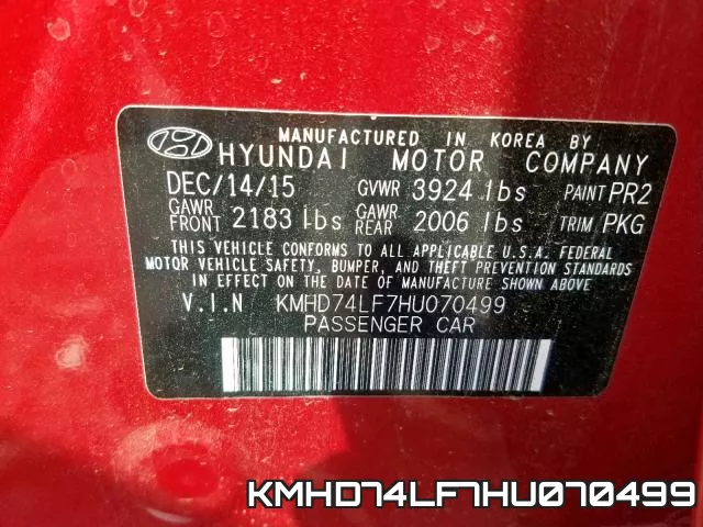 KMHD74LF7HU070499 фото 2