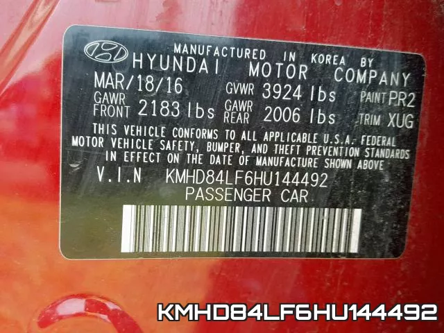 KMHD84LF6HU144492 фото 2