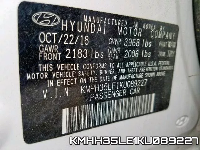 KMHH35LE1KU089227 фото 2