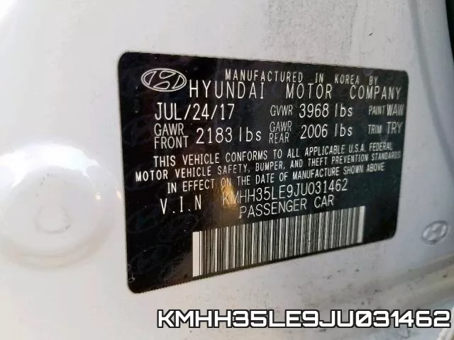 KMHH35LE9JU031462 фото 2