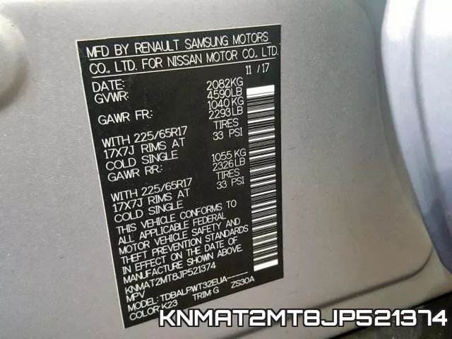 KNMAT2MT8JP521374 фото 2