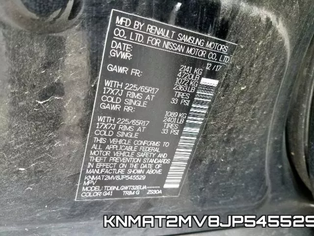 KNMAT2MV8JP545529 фото 2