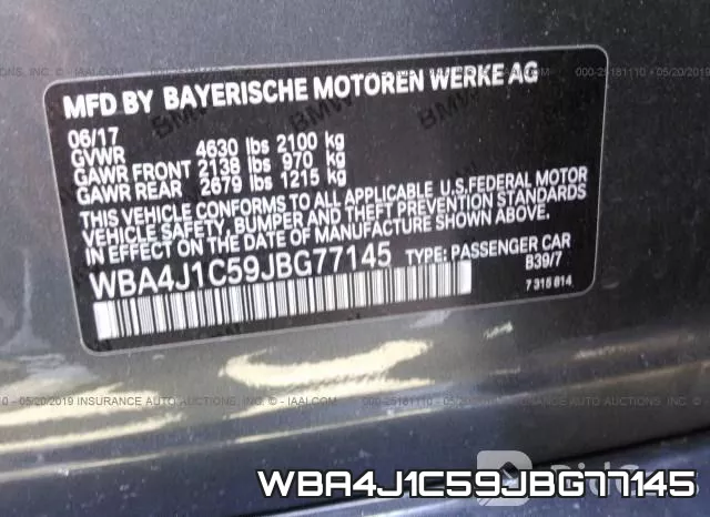 WBA4J1C59JBG77145 фото 10