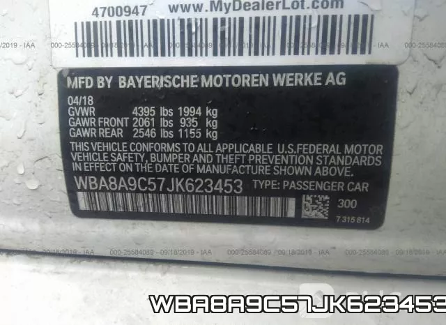 WBA8A9C57JK623453 фото 10