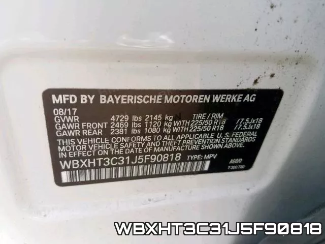 WBXHT3C31J5F90818 фото 2