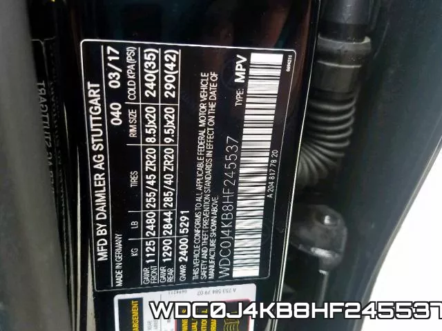 WDC0J4KB8HF245537 фото 2