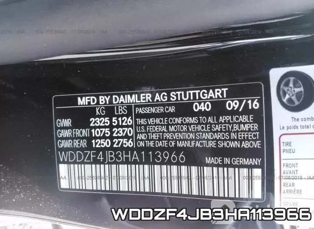 WDDZF4JB3HA113966 фото 10