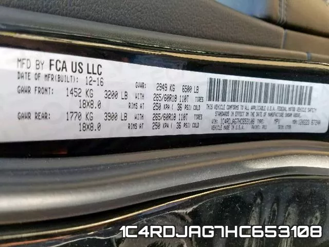 1C4RDJAG7HC653108 фото 2