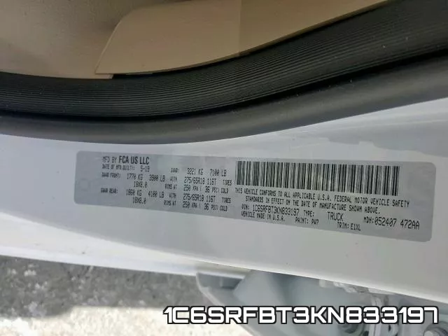 1C6SRFBT3KN833197 фото 2