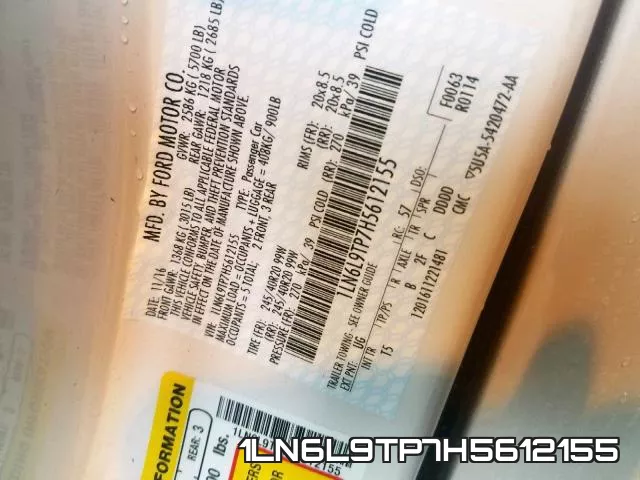 1LN6L9TP7H5612155 фото 2