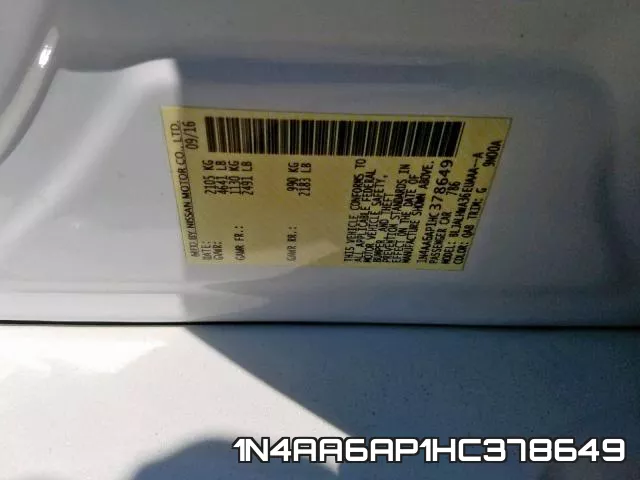 1N4AA6AP1HC378649 фото 2