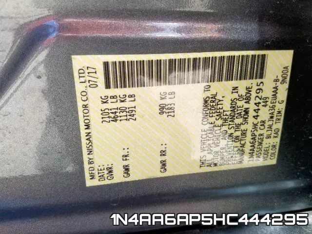 1N4AA6AP5HC444295 фото 2