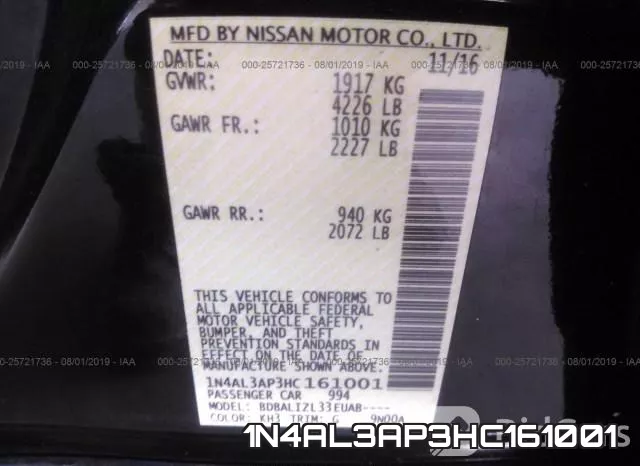 1N4AL3AP3HC161001 фото 10