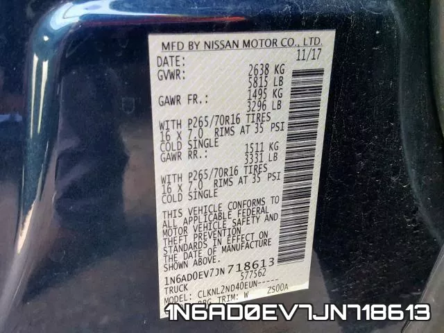 1N6AD0EV7JN718613 фото 2