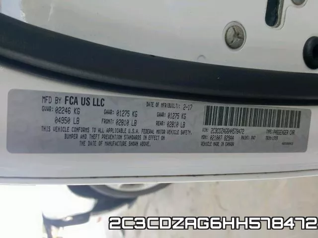 2C3CDZAG6HH578472 фото 2