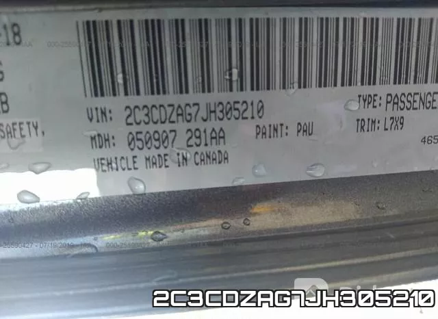 2C3CDZAG7JH305210 фото 10