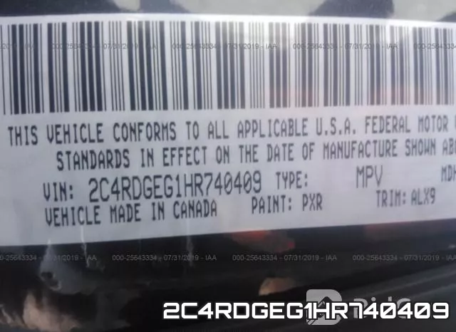 2C4RDGEG1HR740409 фото 10