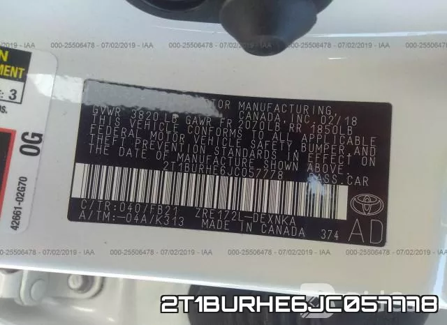 2T1BURHE6JC057778 фото 10