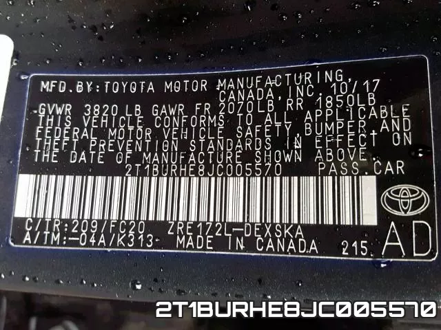 2T1BURHE8JC005570 фото 2