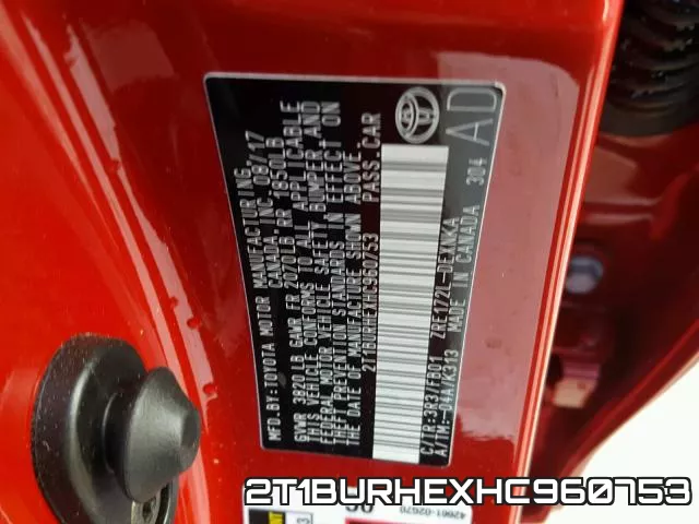 2T1BURHEXHC960753 фото 2