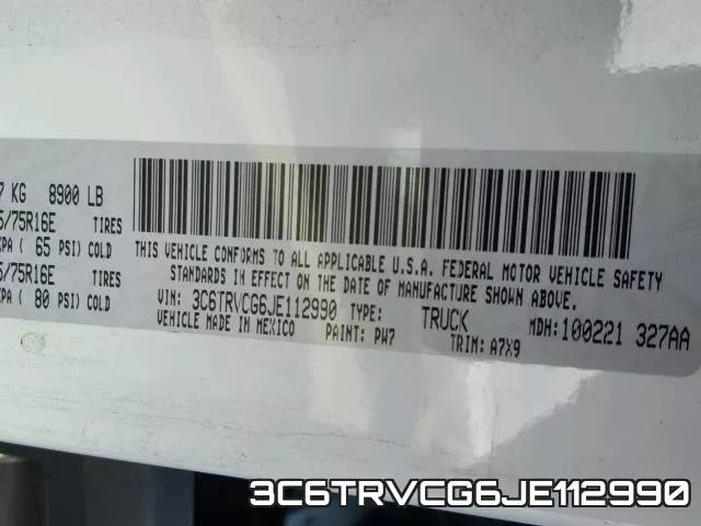 3C6TRVCG6JE112990 фото 2