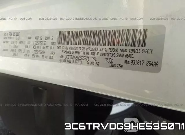 3C6TRVDG9HE535071 фото 10