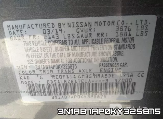 3N1AB7AP0KY325875 фото 10
