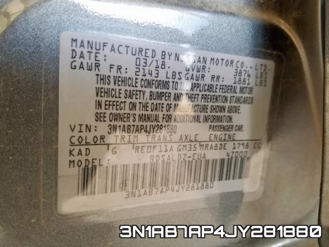 3N1AB7AP4JY281880 фото 2
