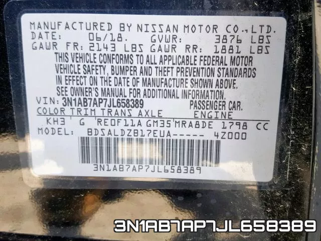 3N1AB7AP7JL658389 фото 2