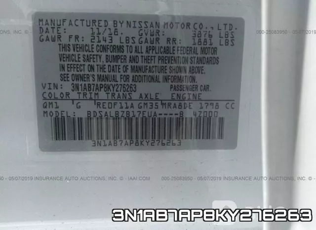 3N1AB7AP8KY276263 фото 10
