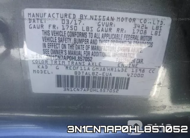 3N1CN7AP0HL857052 фото 10