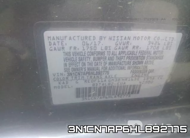 3N1CN7AP6HL892775 фото 10
