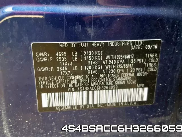 4S4BSACC6H3266059 фото 2