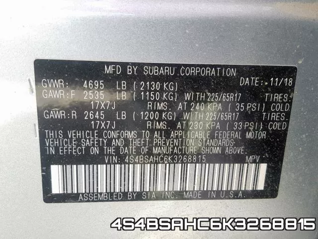 4S4BSAHC6K3268815 фото 2